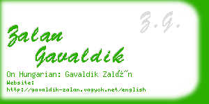 zalan gavaldik business card